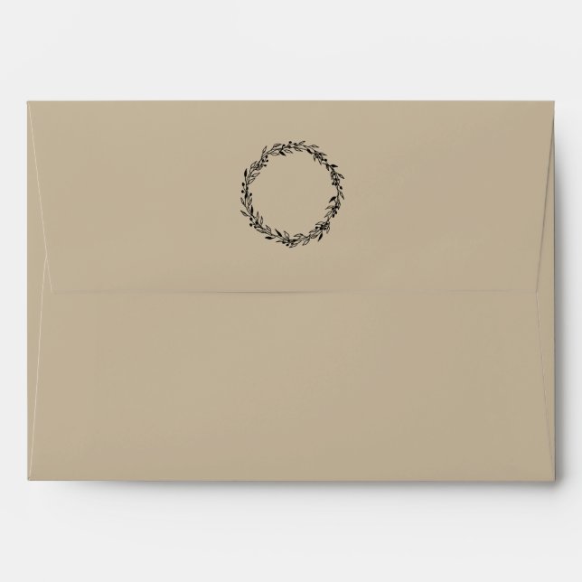 Template Matching Wedding Stationery Envelope (Back (Top Flap))
