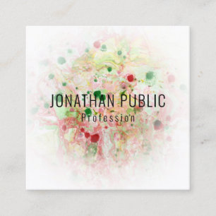 Template Modern Abstract Elegant Professional Square Business Card