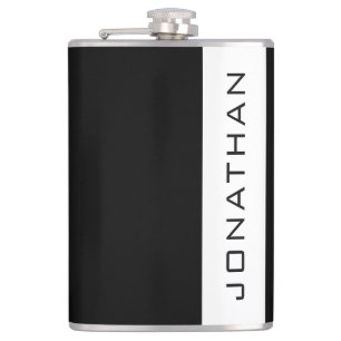 Template Modern Elegant Simple Your Name or Text Hip Flask