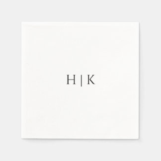 Template Monogram Paper Napkin