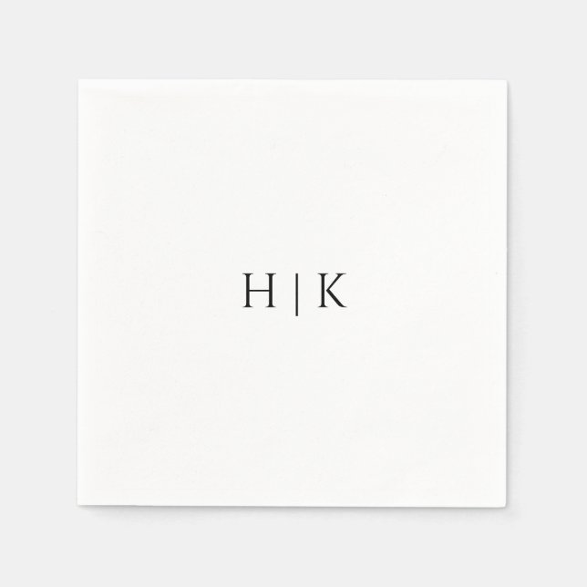 Template Monogram Paper Napkin (Front)
