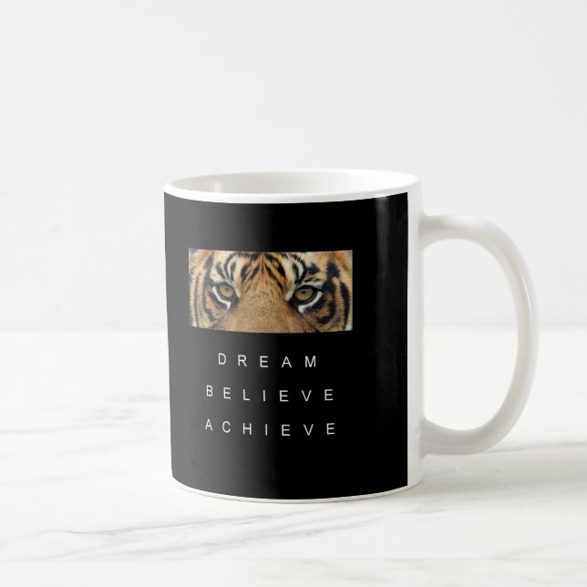 Template Motivational Quote Modern Black And White Coffee Mug (Right)