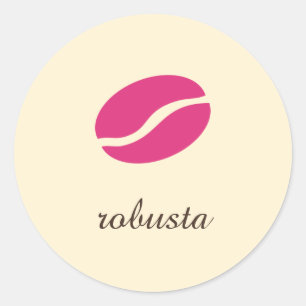 Template name the variety of coffee classic round sticker
