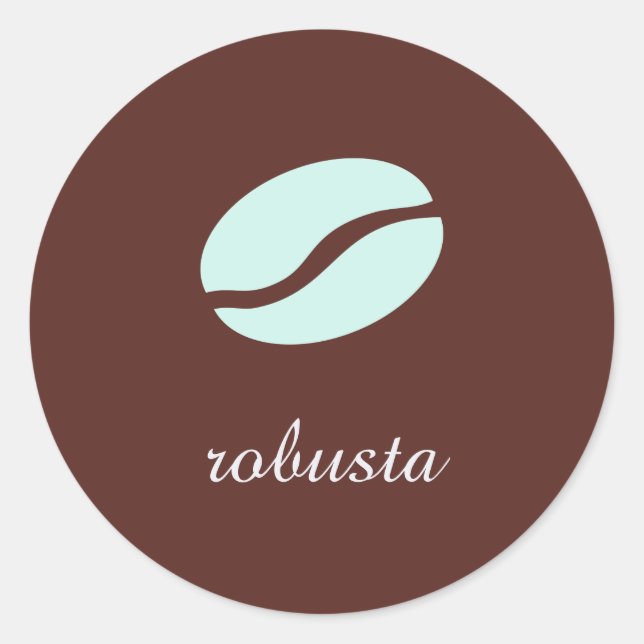 Template name the variety of coffee classic round sticker (Front)