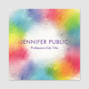 Template Personalized Modern Elegant Colourful Name Tag