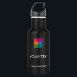 Template Photo Logo Text Top Best Modern Simple 532 Ml Water Bottle<br><div class="desc">Customizable Modern Elegant Minimalist Template Upload Image Photo Business Company Logo or Image,  Photo,  Add Text Name Web Address Trendy Classic 18 oz Water Bottle.</div>