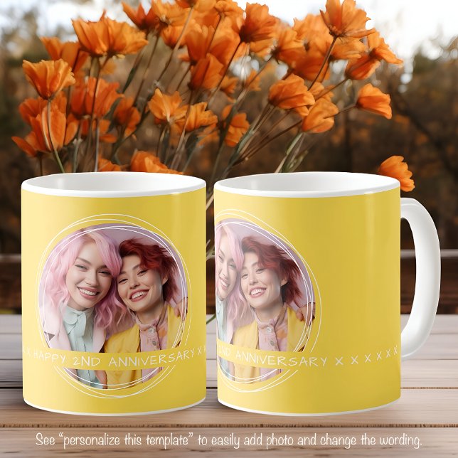 Template Photo Message Keepsake Love Yellow C61 Coffee Mug (Creator Uploaded)