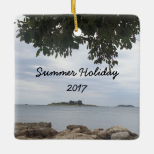 Template Photo Rectangle Camera Ceramic Ornament