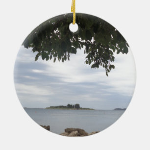 Template Photo Rectangle Camera Ceramic Ornament