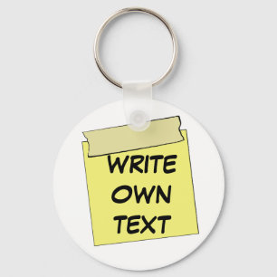 Template Post It Note- Tape (Add Own Text) Keychain