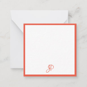 Template Red Orange White Calligraphed Monogram