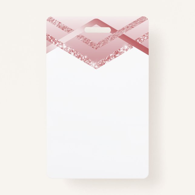 TEMPLATE Rosegold Glitter Foil Look Badge (Front)