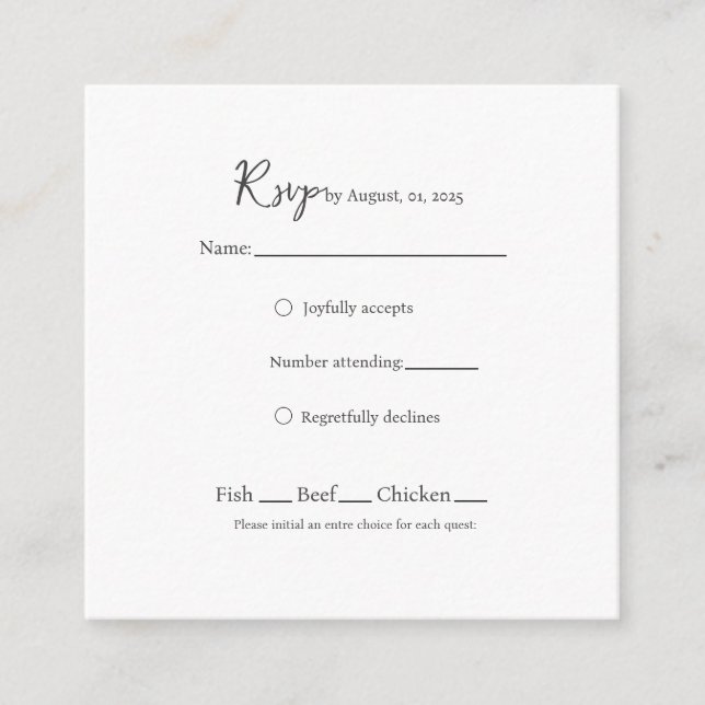 Template RSVP Card (Front)