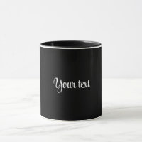 TEMPLATE - Solid black with white script
