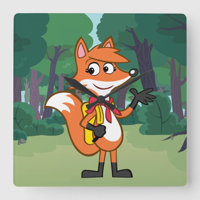 template square wall clock (Front)