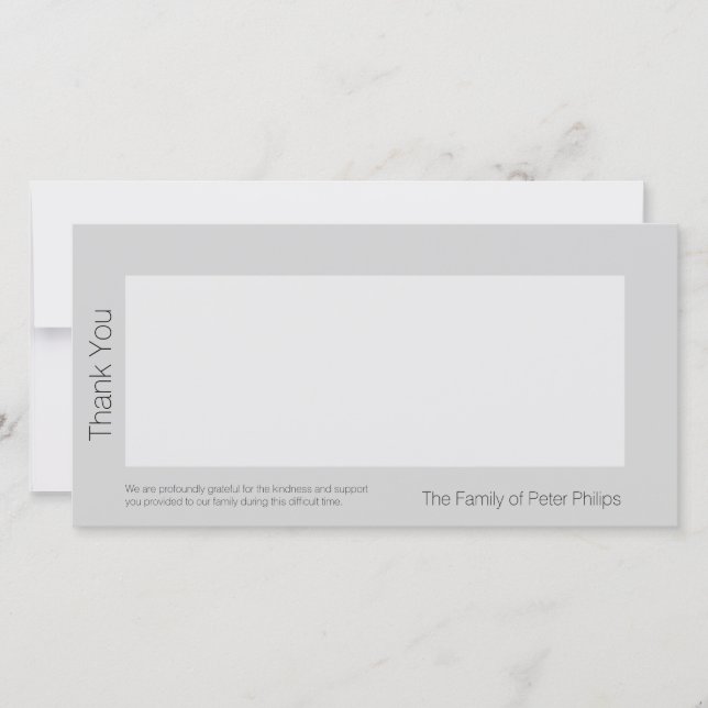 Template Sympathy Thank you 2 Add favourite image (Front)