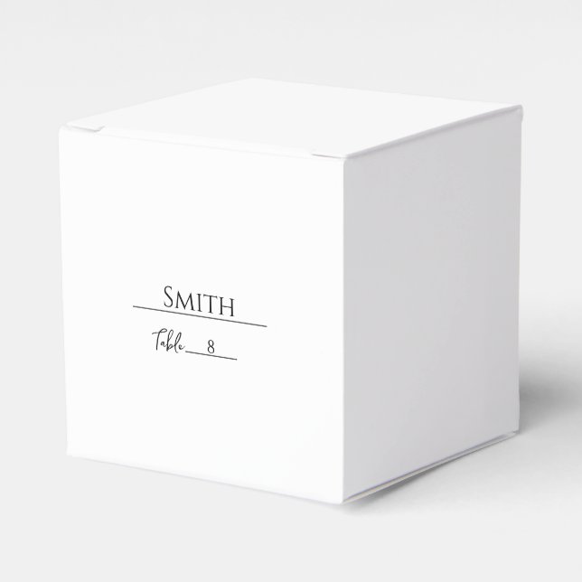 Template Table Placeholder Card Favor Box (Front Side)