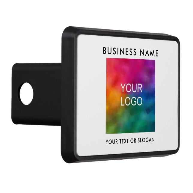 Template Upload Business Logo Here Custom Simple Trailer Hitch Cover (Right)
