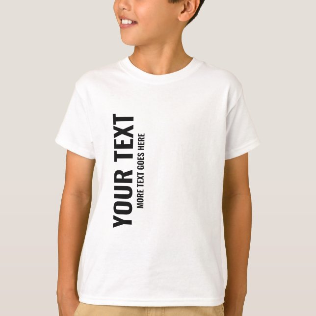 Template White Boys Kids Best Cool Simple Modern T-Shirt (Front)