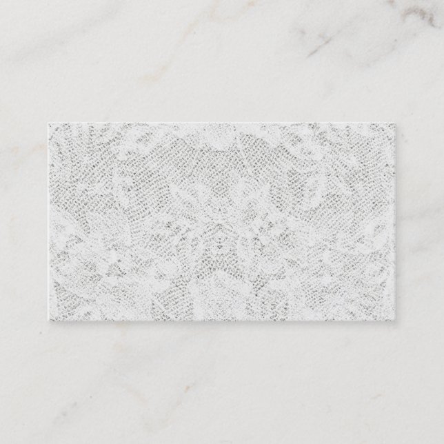 Template - White Lace Background Business Card (Front)