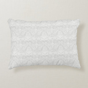 Template - White Lace Background Decorative Pillow