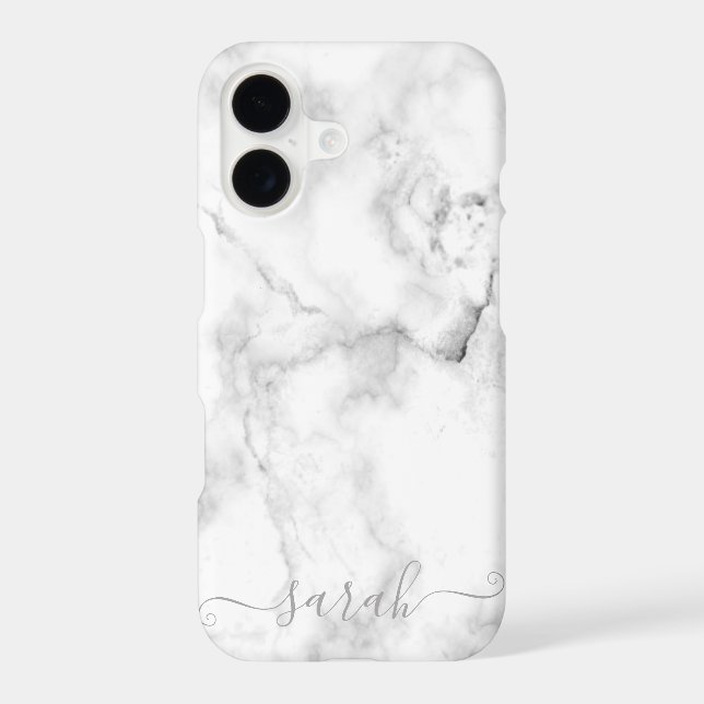 Template White Marble Pattern Case-Mate iPhone Cas (Verso)