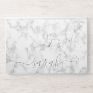 Template White Marble Pattern HP Laptop Skin