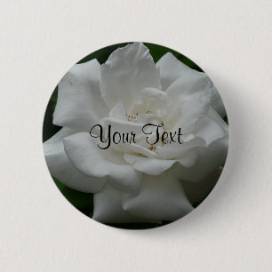 Template White Rose 2 Inch Round Button