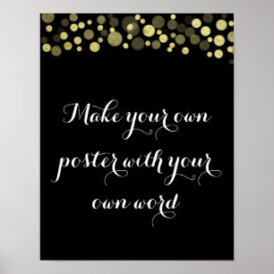 Template with gold design Make Your Own Poster