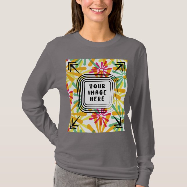 Template Women's Basic Long Sleeve Personalized T-Shirt (Front)
