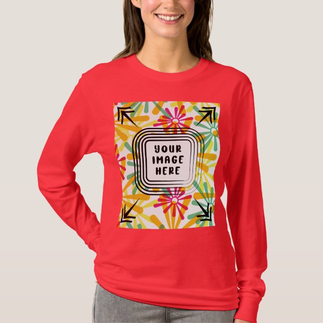 Template Women's Basic Long Sleeve Personalized T-Shirt (Front)
