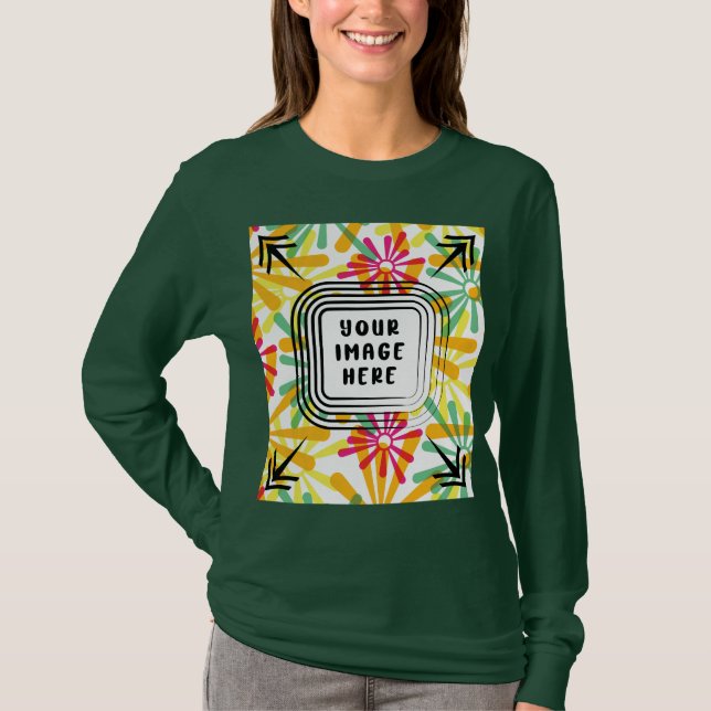 Template Women's Basic Long Sleeve Personalized T-Shirt (Front)