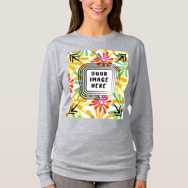 Template Women's Basic Long Sleeve Personalized T-Shirt (Front)