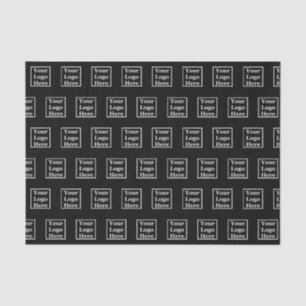 Template Your Logo Here Black Tissue Paper