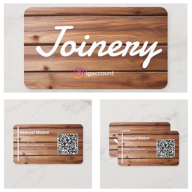 Templates Joinery QR Code Business Card (Templates Joinery QR Code Business Card
)