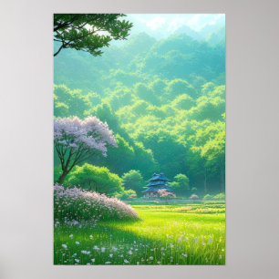 Temple amidst the Trees Poster