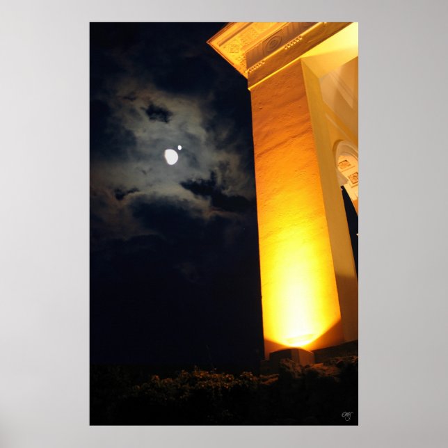 Temple at night poster (Front)