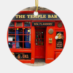 Temple Bar, Dublin, Ireland, Christmas Ornament