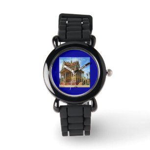 Temple bouddhiste cambodgien et montre de citation