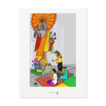 Temple bouddhiste coloré de carte postale Cambodge