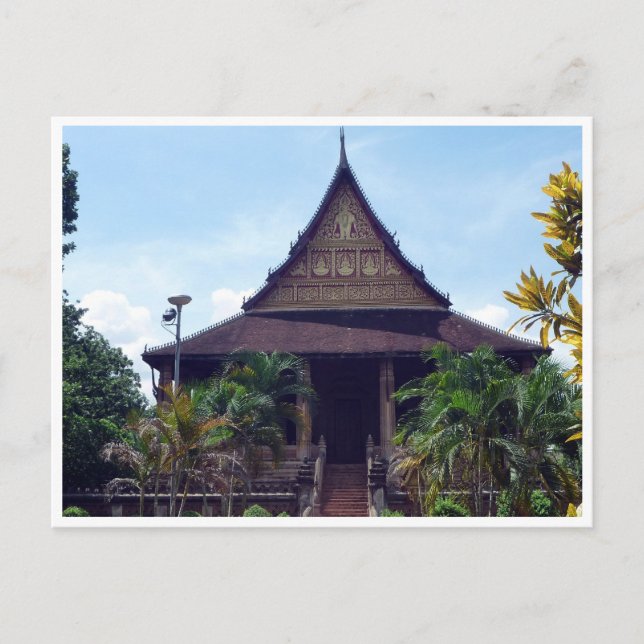 temple buddha laos postcard (Front)
