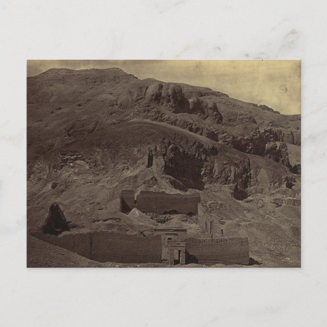Temple carved into mountainside, Egypt circa 1856 Postcard (Front)