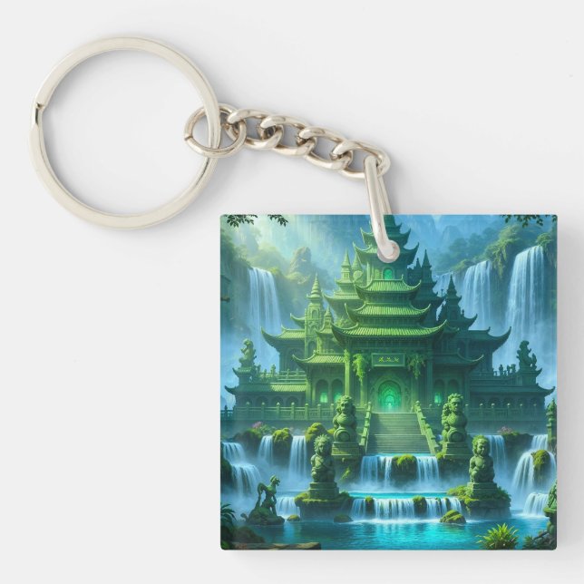 Temple Castle of the Secret Jade Throne Keychain (Front)