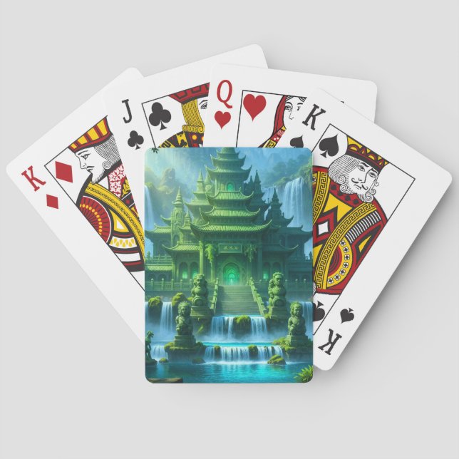 Temple Castle of the Secret Jade Throne Playing Cards (Back)