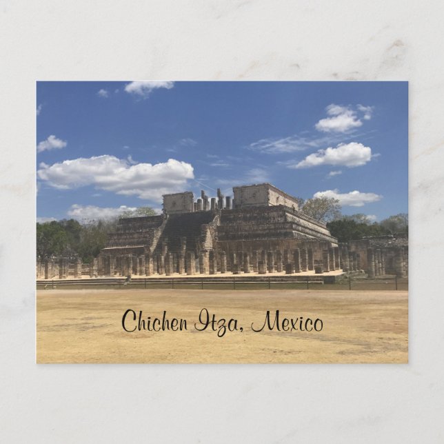 Temple Chichen Itza des Guerriers #3 Carte postale (Devant)
