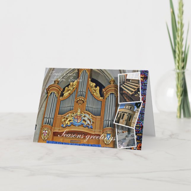 Temple Church London Christmas greetings Holiday Card (Front)