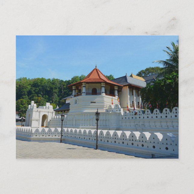 Temple de la dent par carte postale, Kandy, Sri La (Devant)