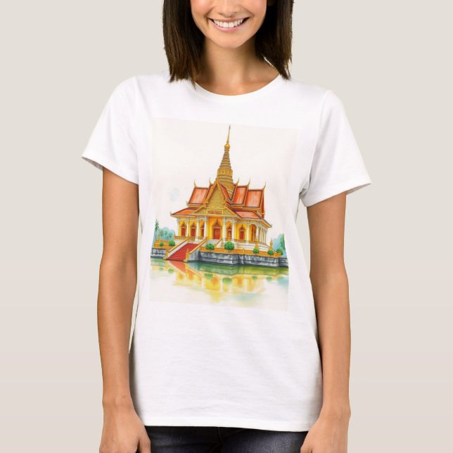 Temple de Siam paisible avec T-shirt (Devant)