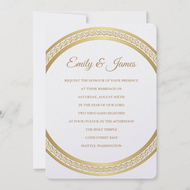 Temple Faire-part de mariage (Devant)