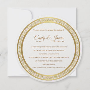 Temple Faire-part de mariage-Eternel Circle Invita